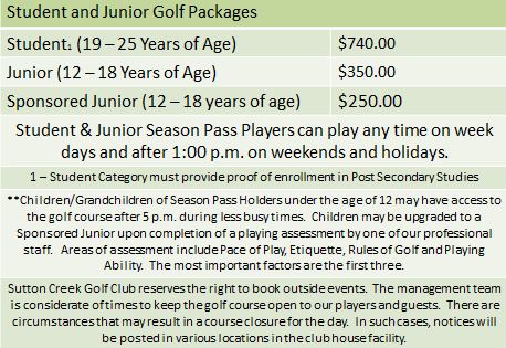 Junior Golf Sutton Creek Golf Club Essex County 2013