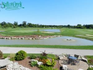View of 18th Green & Patio from Upper Deck Sutton Creek 2012 b
